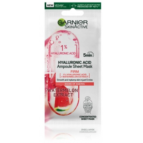 Garnier Hyaluronic Acid Ampoule Sheet Mask увлажняющая тканевая маска для лица 1 шт.