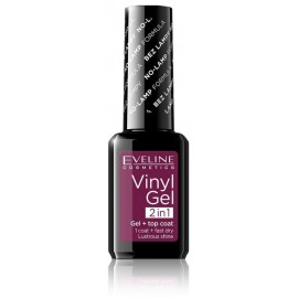 Eveline Vinyl Gel + Top Coat 2in1 виниловый лак для ногтей 12 мл.