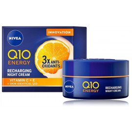 NIVEA Q10 Energy Recharging Night cream nakts pretgrumbu sejas krēms