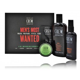 American Crew Men's Most Wanted komplekts vīriešiem (3in1 līdzeklis 250 ml. + sprejs 100 ml. + krēms 50 g. + balzams 7,4 ml.)