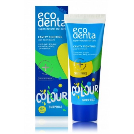 Ecodenta Toothpaste Cavity Fighting Color Surprise 6+ зубная паста для детей