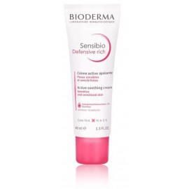 Bioderma Sensibio Defensive Rich Active Soothing Cream nomierinošs krēms jutīgai ādai