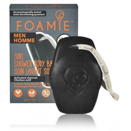 Foamie What A Man 3in1 Shower Body Bar ķermeņa un matu tīrīšanas līdzeklis vīriešiem