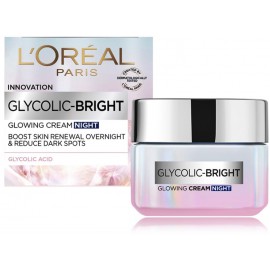 L'oreal Glycolic-Bright Glowing Cream Night mirdzošs nakts sejas krēms