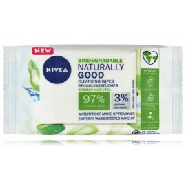 Nivea Naturally Good Cleansing Wipes влажные очищающие салфетки для снятия макияжа