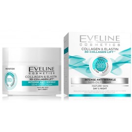 Eveline 3D Collagen&Elastin Lift Intense Anti-Wrinkle Cream nostiprinošs sejas krēms