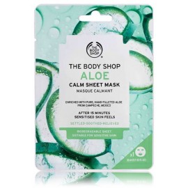 The Body Shop Aloe Calm Sheet Mask nomierinoša lokšņu sejas maska ​​ar alveju sausai un jutīgai ādai