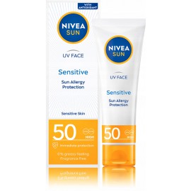 Nivea Sun Sensitive SPF50 aizsargājošs sejas krēms jutīgai ādai