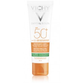 Vichy Capital Soleil Mattifying 3-In-1 SPF50+ sejas saules krēms ar matētu efektu