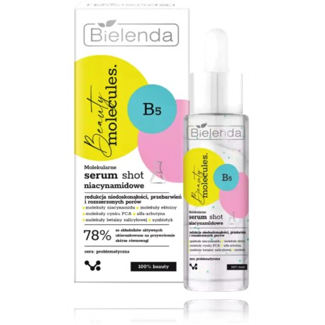 Bielenda Beauty Molecules Molekularne Niacinamide Serum Shot молекулярная сыворотка с ниацинамидом для проблемной кожи лица