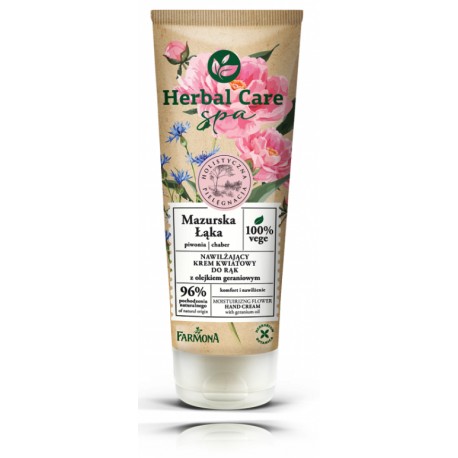 Farmona Herbal Care Spa Moisturizing Flower Hand Cream увлажняющий крем для рук с маслом герани