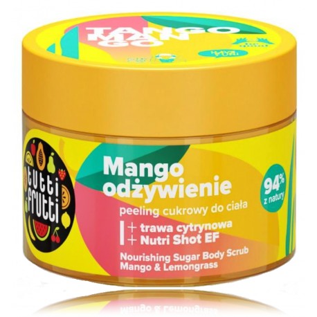 Farmona Tutti Frutti Tango Mango Mango & Lemongrass Nourishing Sugar Body Scrub barojošs ķermeņa skrubis