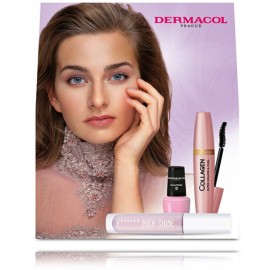 Dermacol Collagen набор для женщин (тушь 12 мл + помада 4 мл + лак для ногтей 5 мл)