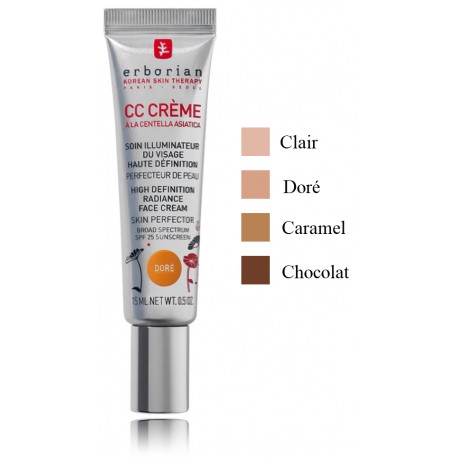 Erborian CC Cream High Definition Radiance Face Cream SPF25 koriģējošs CC sejas krēms ar toni