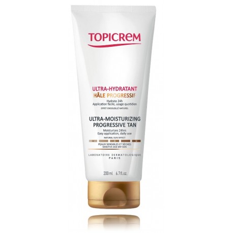 Topicrem Ultra-Moisturizing Progressive Tan увлажняющий лосьон-автозагар для сухой и чувствительной кожи