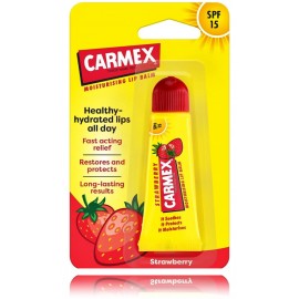 Carmex Moisturizing Strawberry Lip Balm SPF15 mitrinošs lūpu balzams