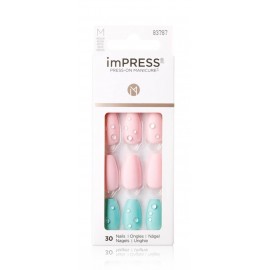 KISS imPRESS color Press-On Manicure Medium Dew Drop pielīmējamie mākslīgie nagi