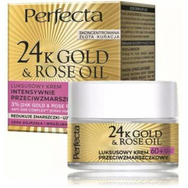 Perfecta 24K Gold & Rose Oil 60+ dienas un nakts pretgrumbu krēms nobriedušai/jutīgai ādai
