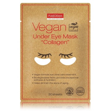 Purederm Vegan Under Eye Mask подушечки для глаз с коллагеном