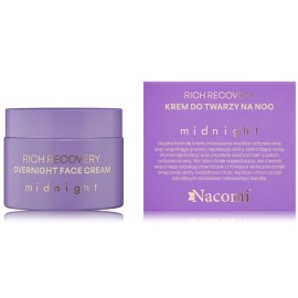 NACOMI Rich Recovery Midnight Face Cream nakts sejas krēms sausai/jutīgai ādai