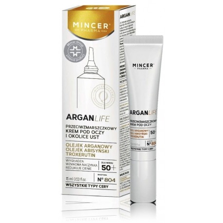 MINCER PHARMA Argan Life 50+ No.804 Anti-wrinkle Cream For крем для контура глаз и губ против морщин