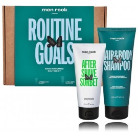 Men Rock Routine Goals Basic Grooming komplekts (pēcskūšanās krēms 100 ml. + matu un ķermeņa mazgāšanas līdzeklis 200 ml.)