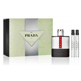 Prada Luna Rossa Carbon набор для мужчин (100 мл EDT + 2 х 10 мл EDT)