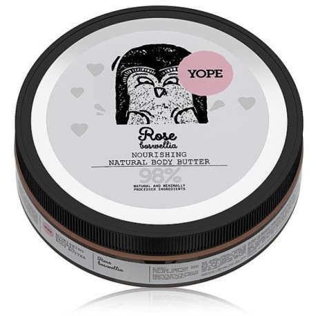 Yope Rose & Boswellia Body Butter barojošs ķermeņa sviests