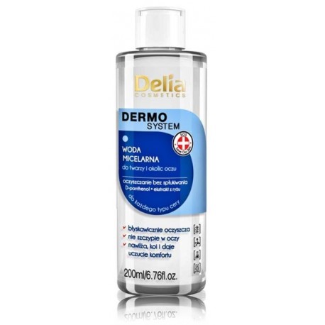 Delia Cosmetics Dermo System Micellar Water micelārais ūdens sejai un acīm