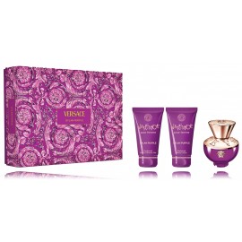 Versace Pour Femme Dylan Purple komplekts sievietēm (50 ml. EDP + 50 ml. ķermeņa losjons + 50 ml. dušas želeja)