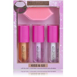 Makeup Revolution Kiss & Go Lip Oil Set lūpu eļļu komplekts