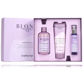 Inebrya BLONDesse Blonde Miracle Kit komplekts gaišiem matiem (300 ml. šampūns + 250 ml. kondicionieris + 50 ml. serums)