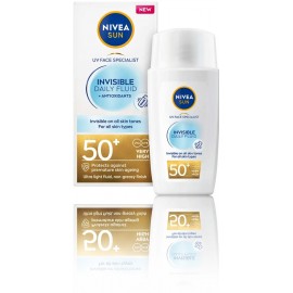 Nivea Invisible Daily Fluid SPF50+ защитный флюид для лица