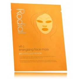 Rodial Vit C Cellulose Sheet Mask izgaismojoša, uzmundrinoša un atjaunojoša lokšņu sejas maska