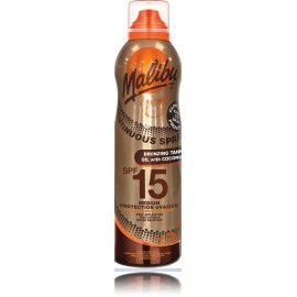 Malibu Continuous Spray Bronzing Oil Coconut SPF15 saules aizsargsprejs