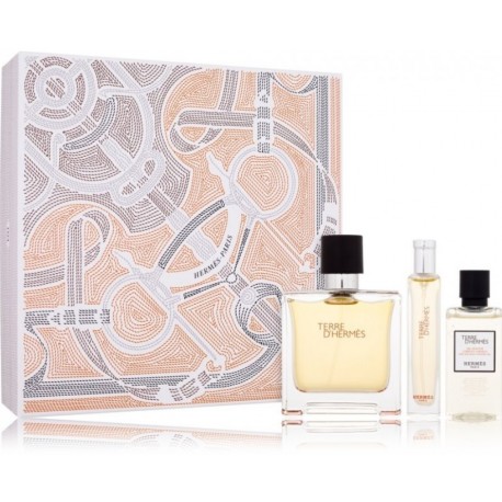 Hermes Terre D'Hermes Pure Parfum komplekts vīriešiem (75 ml. + 15 ml. + 40 ml. dušas gēls)