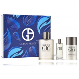 Giorgio Armani Acqua di Giò komplekts vīriešiem (100 ml. EDT + 15 ml. EDT + 75 g. dezodoranta zīmulis)