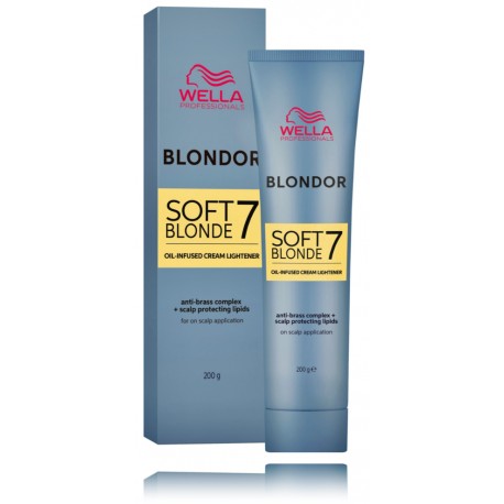 Wella Professionals Blondor Soft Blonde 7 Oil-Infused Cream Lightener izgaismojošs krēms matiem