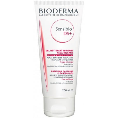 BIODERMA Sensibio DS+ очищающий гель для чувствительной/покрасневшей/шелушащейся кожи 200 мл.