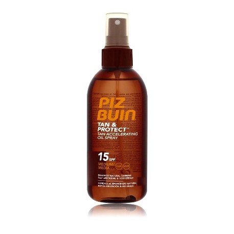 Piz Buin Tan & Protect Tan Accelerating Oil Spray SPF15 защитное масло для быстрого загара