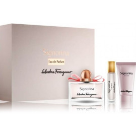 Salvatore Ferragamo Signorina komplekts sievietēm (100 ml. EDP + 10 ml. + 50 ml. ķermeņa losjons)