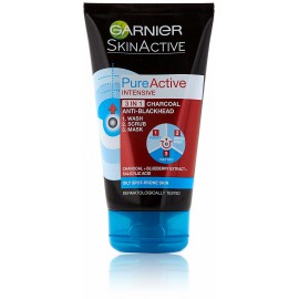 Garnier Pure Active 3in1 Black очищающее средство для кожи с черными точками 150 мл.